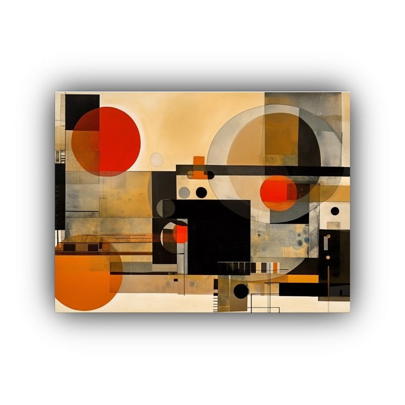 GENERICO - Cuadro Abstracto Geométrico Expresionista Arte Mural 120x80cm