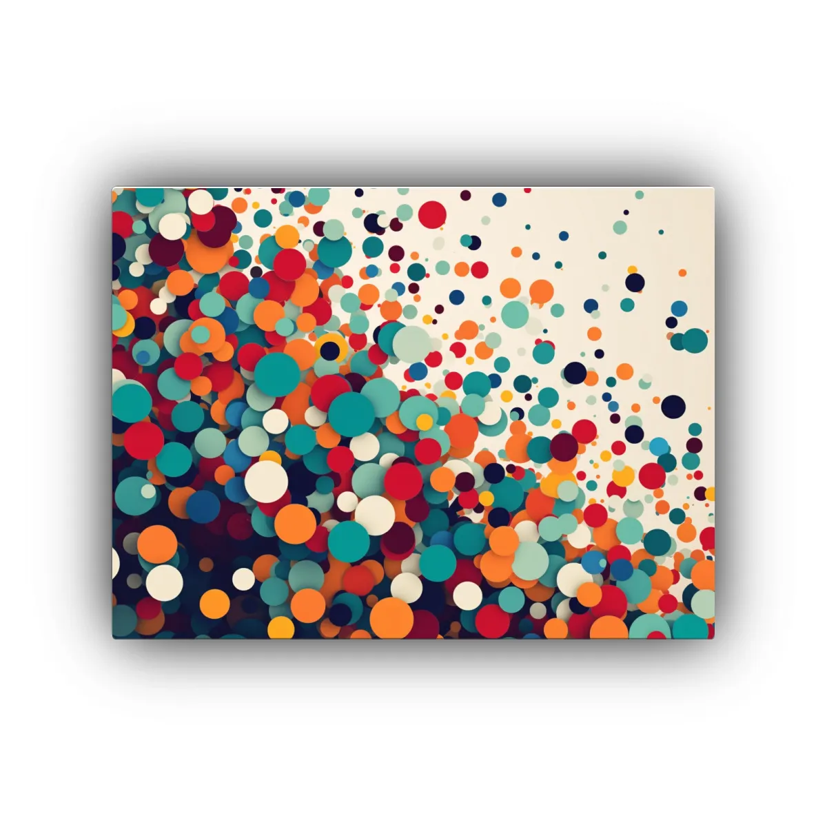 GENERICO - Pintura En Bastidor Composición Visual Salpicadura De Punto 120x80cm