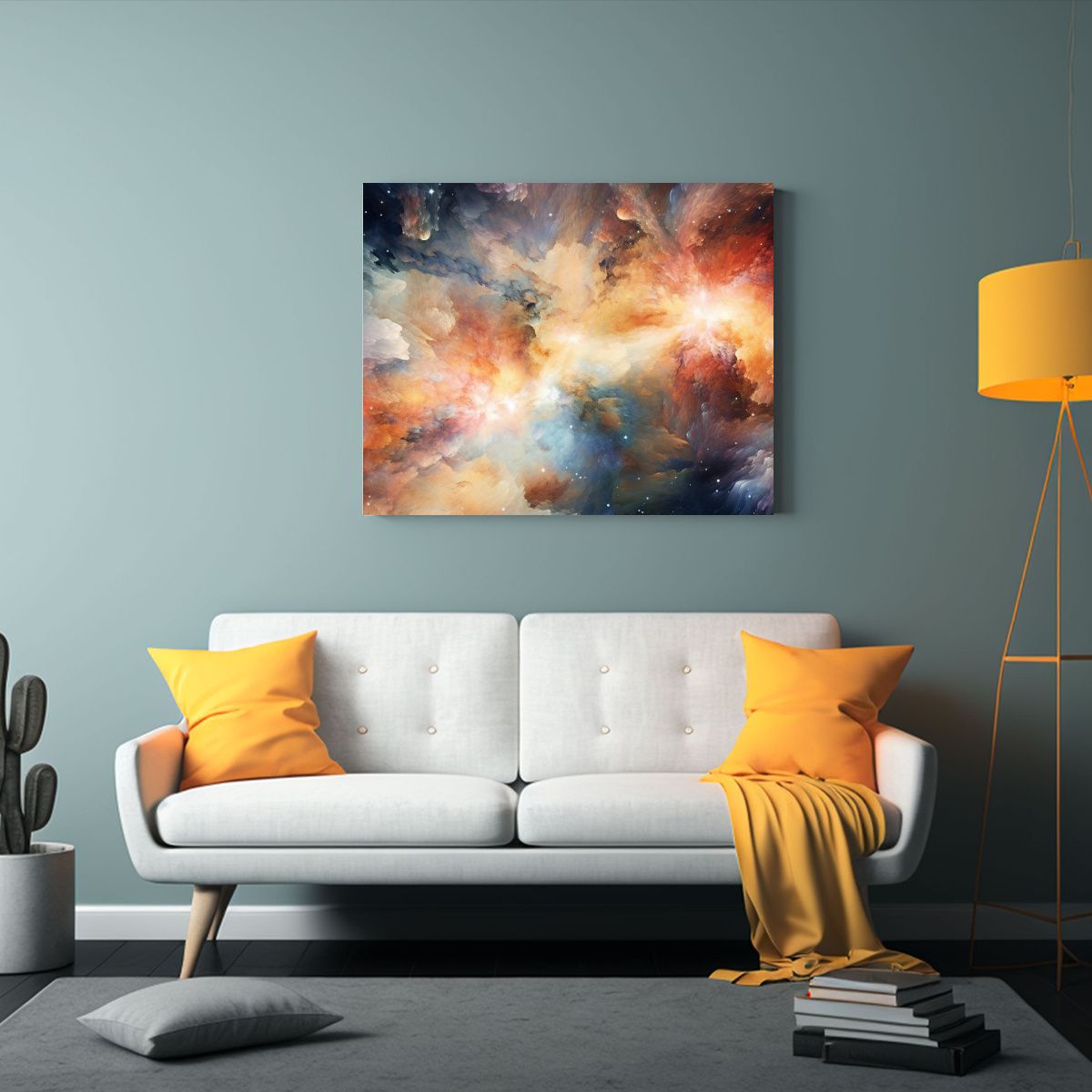 GENERICO - Abstracto Inspirado En El Cosmos Para Decoración De Lienzo 120x80cm