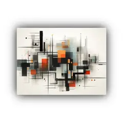 GENERICO - Cuadro Abstracto Geométrico Con Formas Grandes Rectangulare 120x80cm