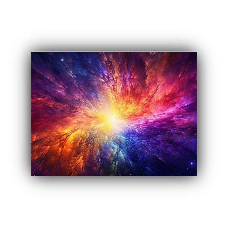 GENERICO - Cuadro Abstracto Celestial Vanguardia Majestuoso Burst Univ 120x80cm