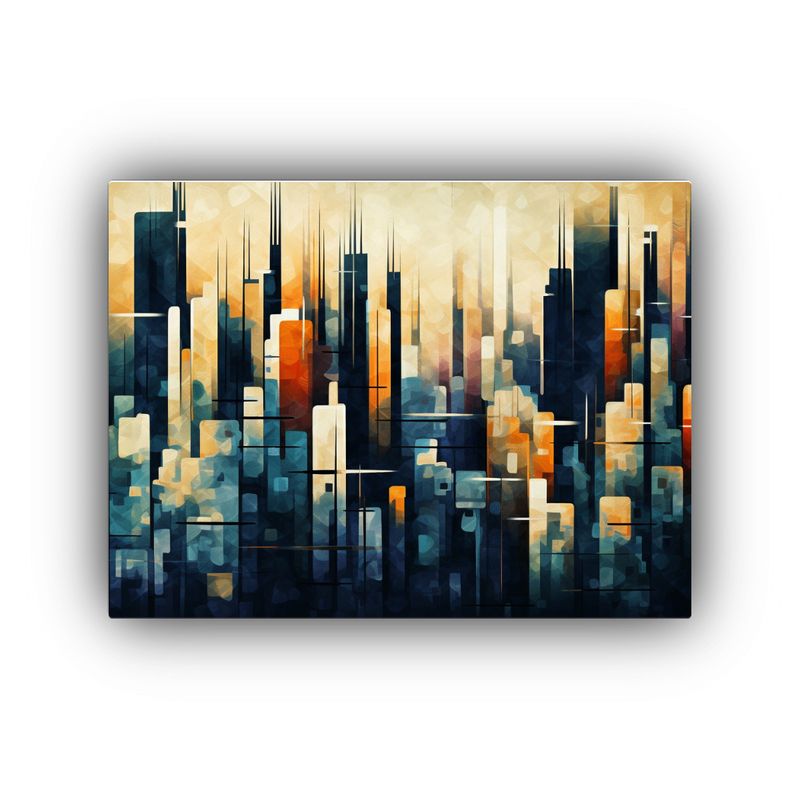 GENERICO - Pinturas Abstractas De La Ciudad Con Dosis Estética Concept 120x80cm