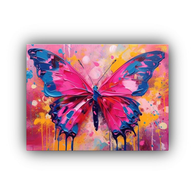 GENERICO - Cuadro De Tela Exclusivo Mariposa Volando En Universo Arte 120x80cm