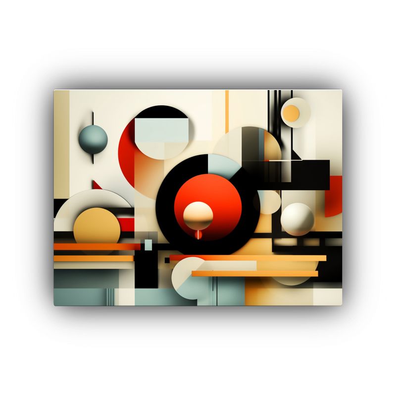 GENERICO - Pinturas Decorativas Bauhaus En UHD Con Composición Visual  120x80cm