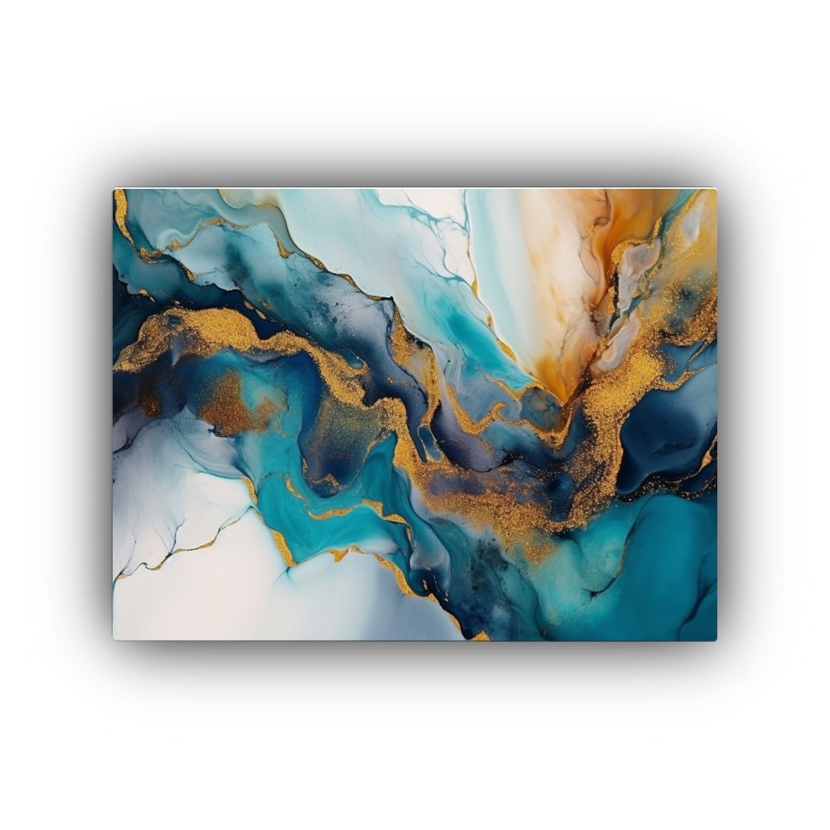 GENERICO - Cuadro Vanguardia Clásico Textura Abstracta Fluida Arte B 120x80cm