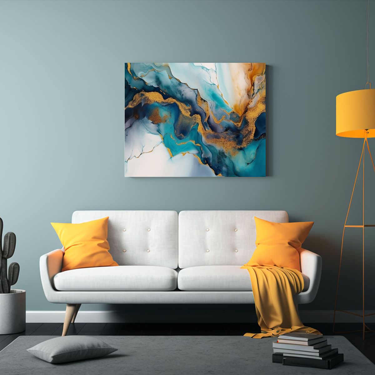 GENERICO - Cuadro Vanguardia Clásico Textura Abstracta Fluida Arte B 120x80cm