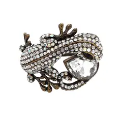 VANE COLLECTION - Pulsera brazalete mujer ancho gecko en cristales