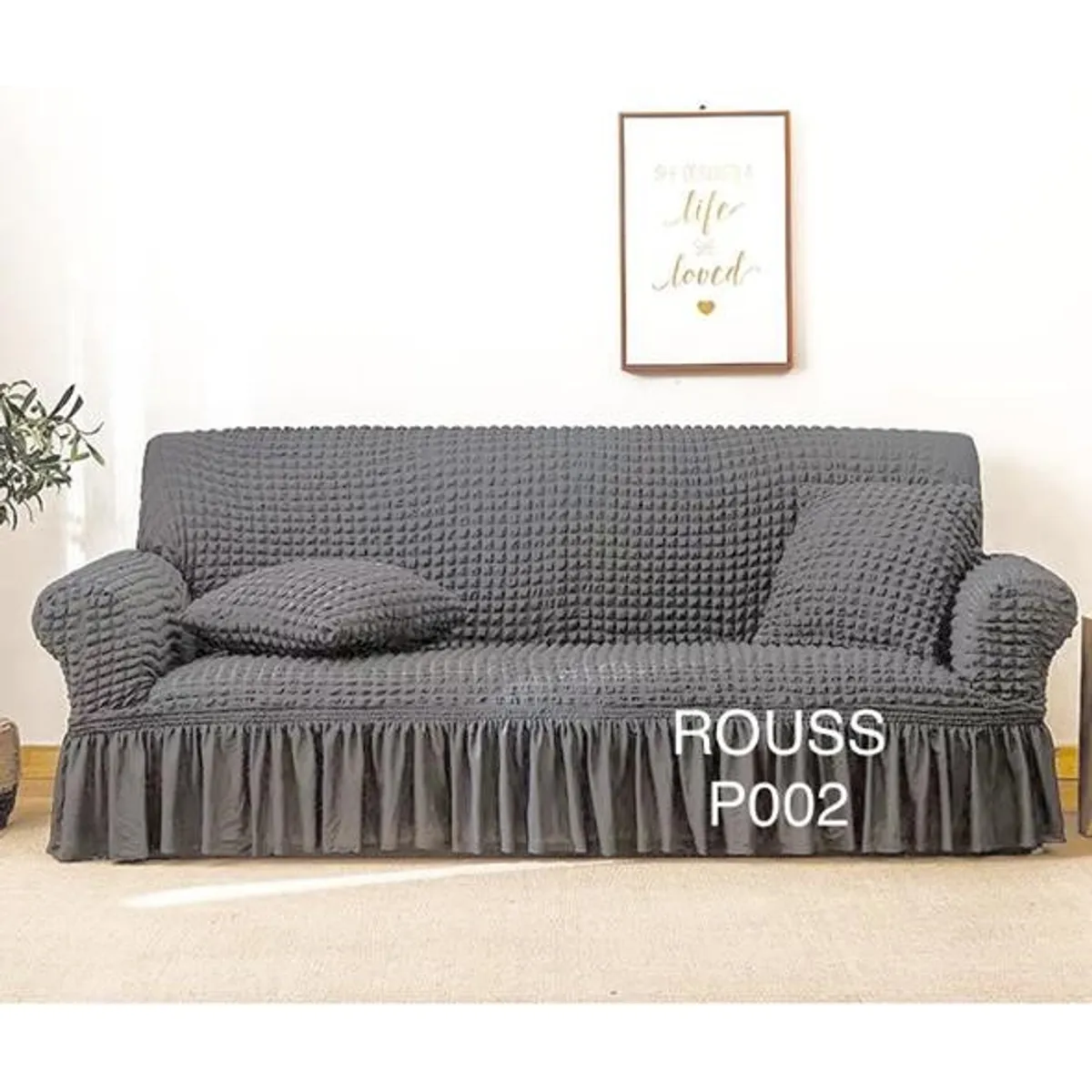 ANGELES DEL HOGAR - Fundas Para Sofa Cubresillones Turcos Cuadrille 4 cuerpos