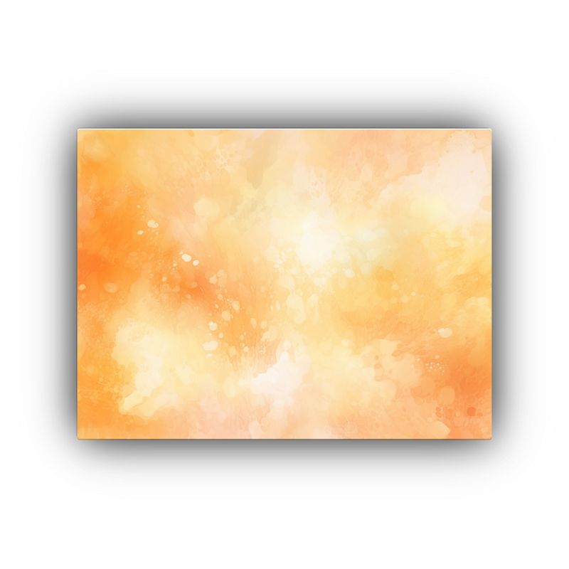 GENERICO - Pinturas Decorativas Con Salpicaduras Naranjas Y Blancas 120x80cm