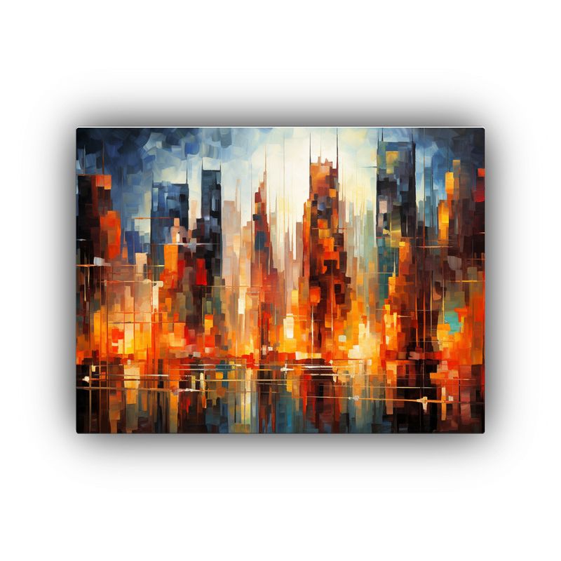 GENERICO - Pinturas Abstractas De Equilibrio Visual En La Ciudad Obras 120x80cm