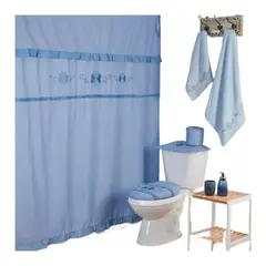 GENERICO - Juego de Baño Accesorios Carlota 6 Piezas - Azul
