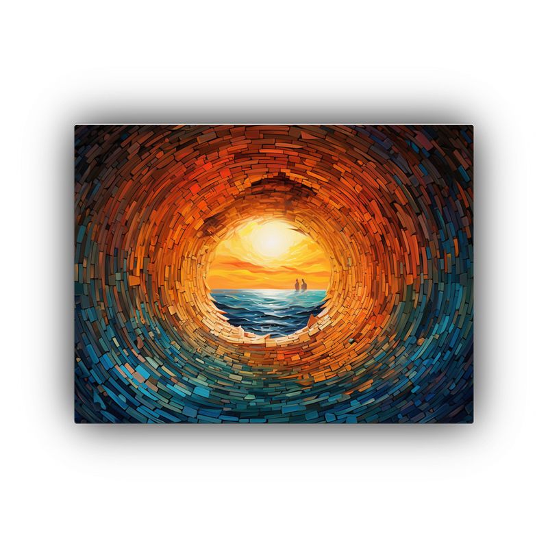 GENERICO - Pintura De Un Ojo Con Una Ventana Grande En Decoración De C 120x80cm
