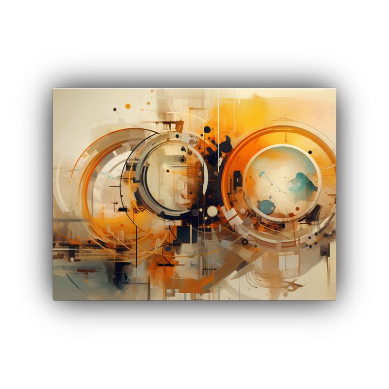 GENERICO - Pinturas Abstractas Tecnológicas Para Decorar Con Impacto V 120x80cm