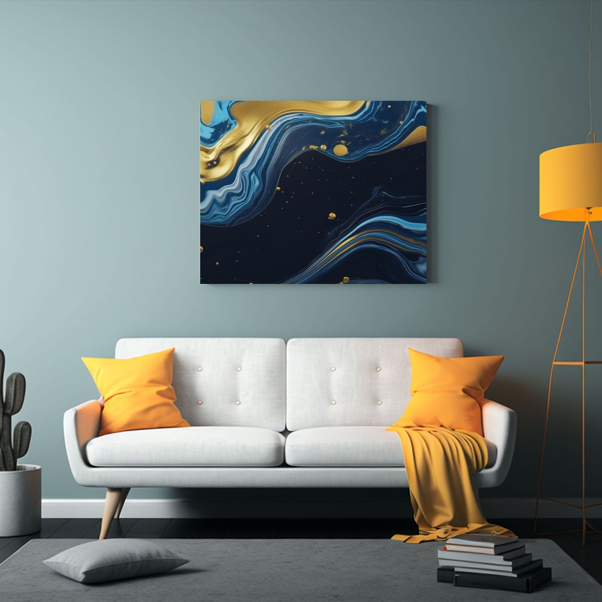 GENERICO - Pinturas Decorativas Contemporáneas Con Elegante Fondo Marm 120x80cm