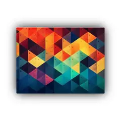 GENERICO - Crear Diseño 2D Con Formas Matemáticas En Cuadro Decorativ 120x80cm