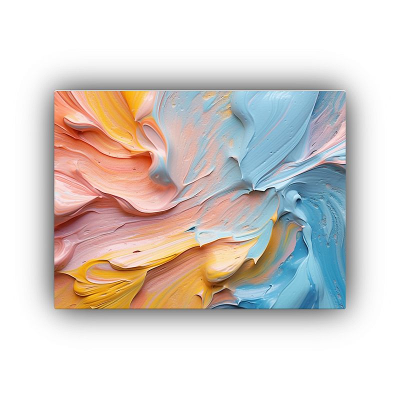 GENERICO - Textura Líquida De Pintura Cercana En Colores Pastel 120x80cm