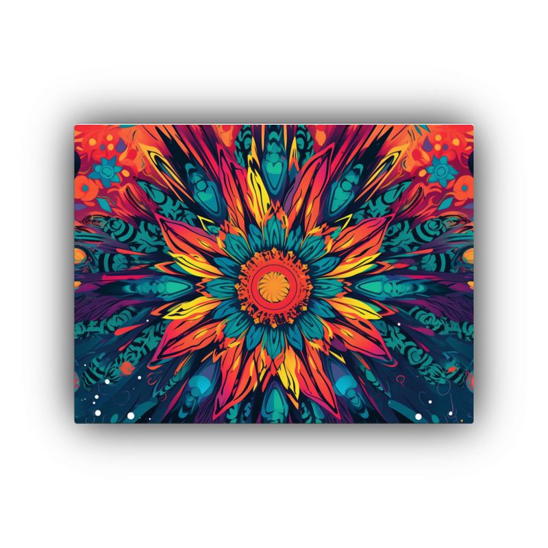 GENERICO - Cuadro Psicodélico Con Kaleidoscopio De Colores Para Decora 120x80cm
