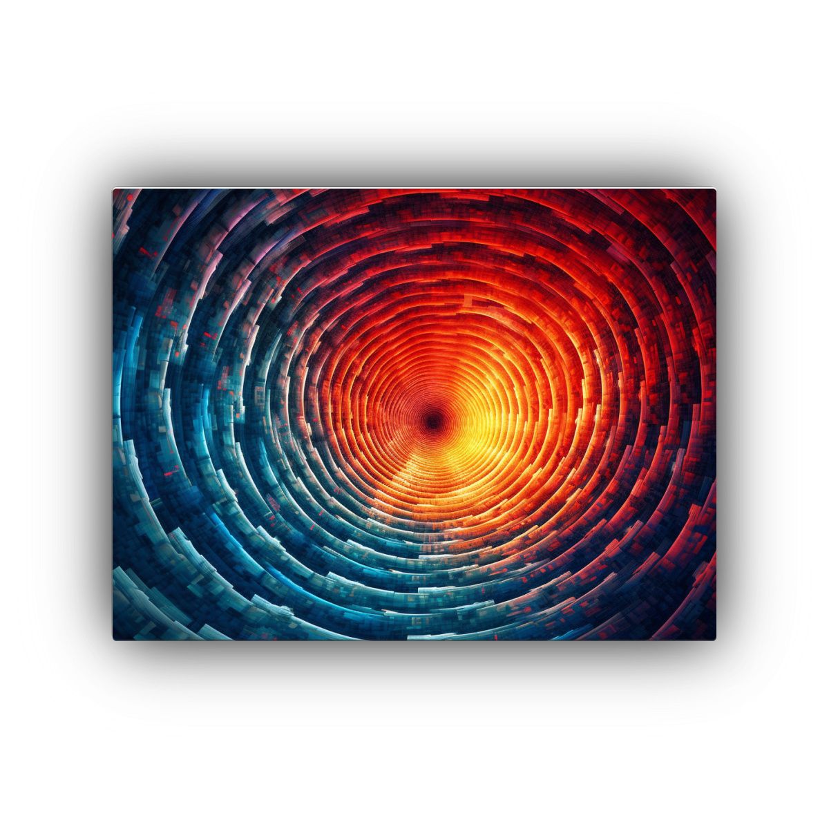 GENERICO - Cuadro Tela Espiral Hipnótica Elegante Para Decoración Dig 120x80cm