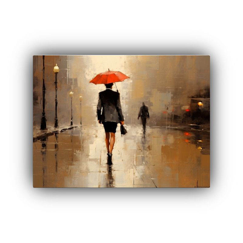 GENERICO - Cuadro Decorativo Moderno Visión De Tarde Lluviosa Camino  120x80cm