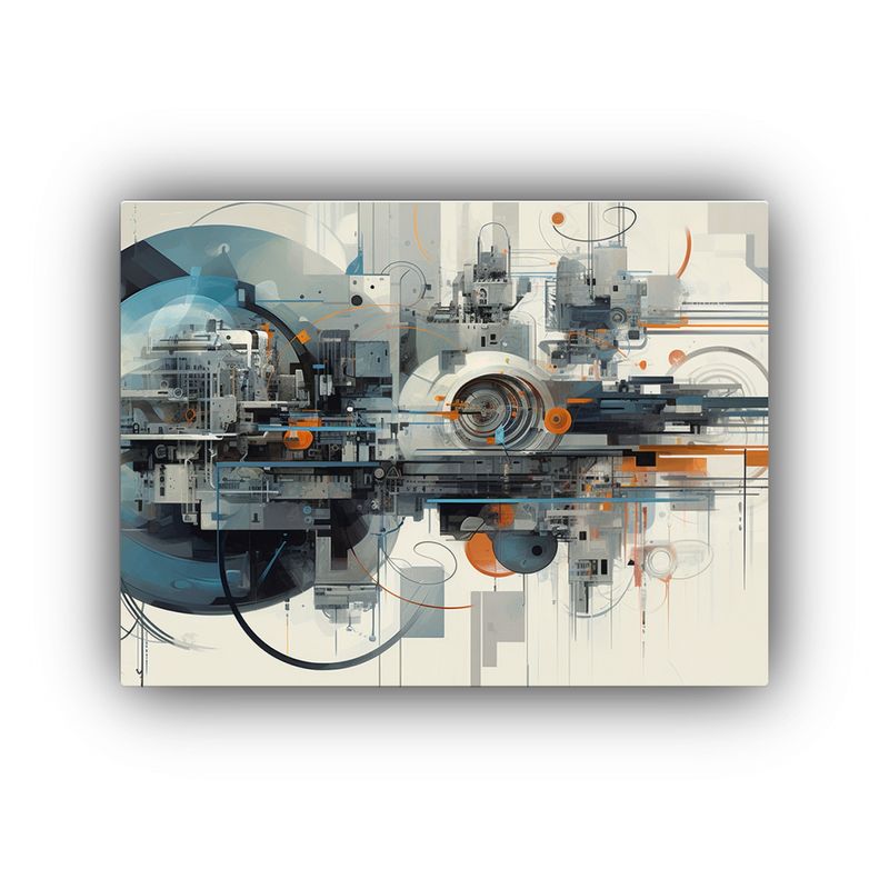 GENERICO - Pinturas Abstractas De Tecnología Futurista Y Visión 120x80cm