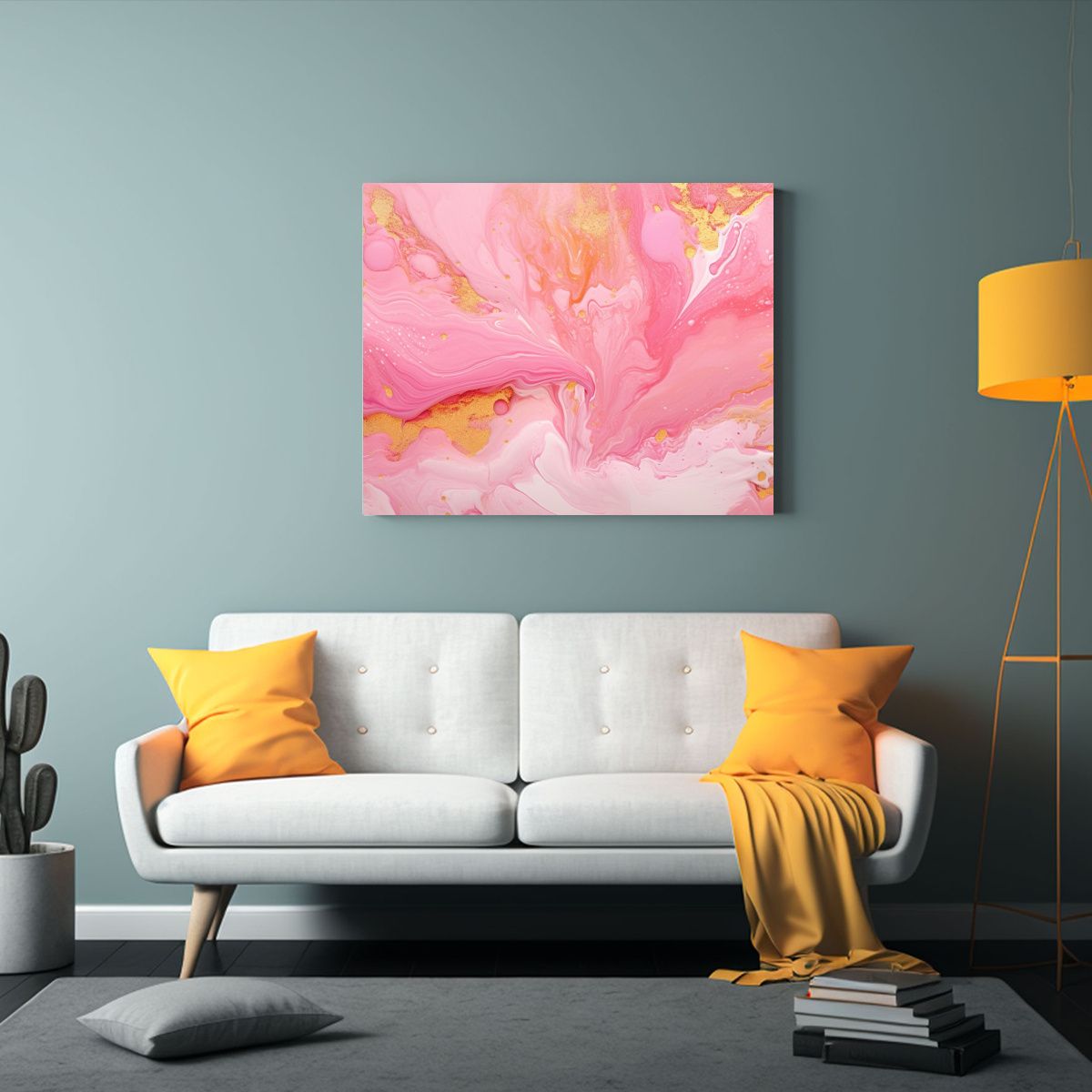GENERICO - Fondo Abstracto De Mármol Rosa Y Dorado Decoración De Pin 120x80cm