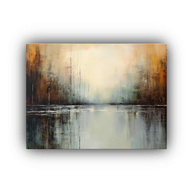 GENERICO - Pintura Abstracta Minimalista En Bastidor Moderna Estética 120x80cm