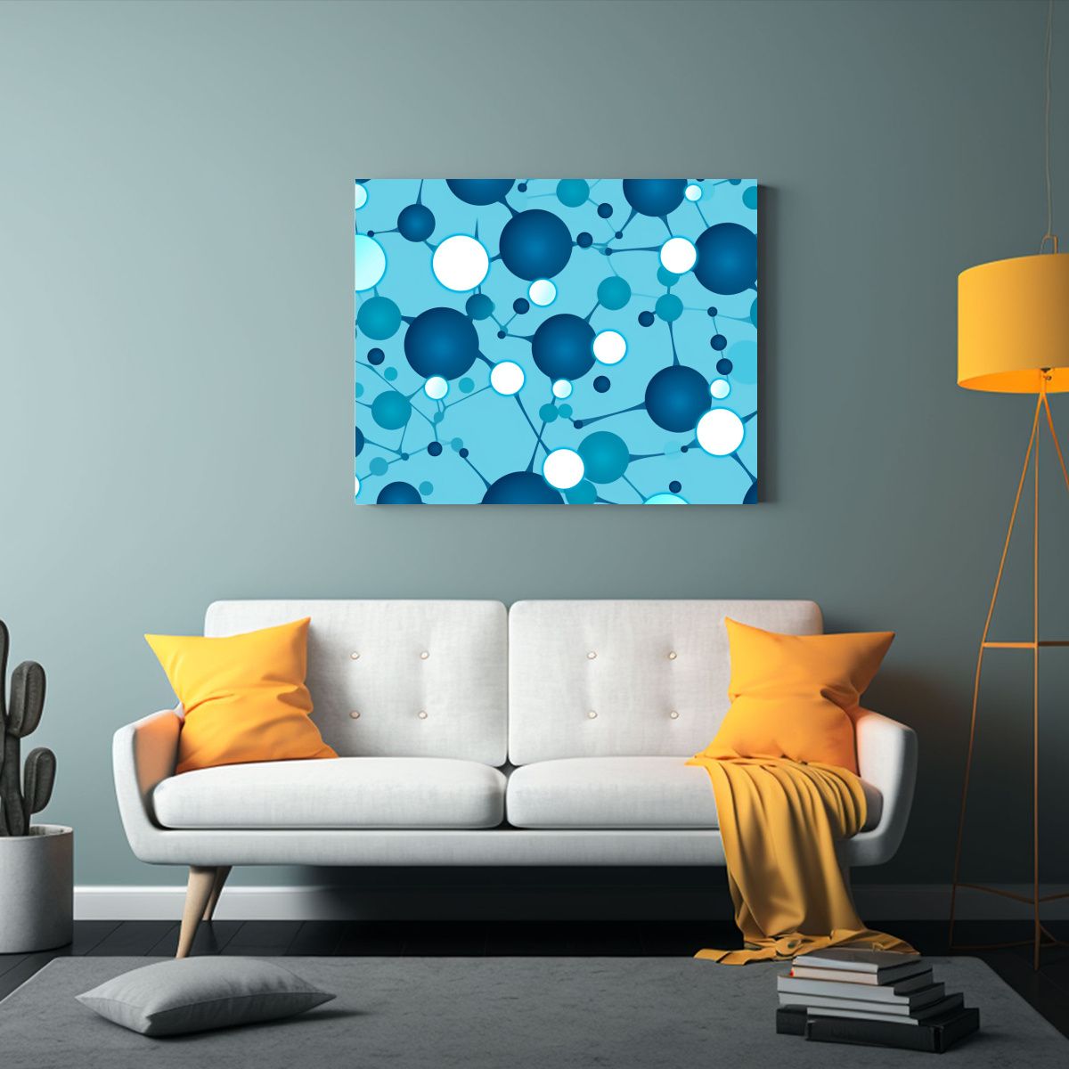 GENERICO - Patrón De Fondo Con Tonos Azules Y Degradado Para Pinturas  120x80cm
