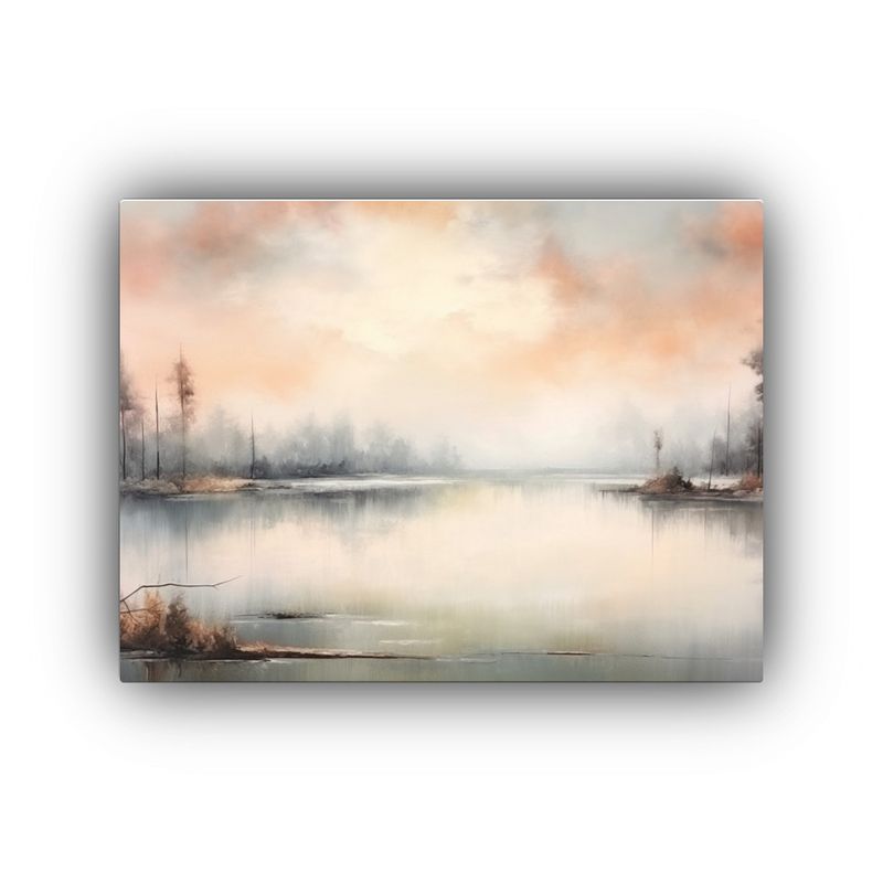 GENERICO - Pinturas De Decoración Abstracta De Paisajes En Blanco Sobr 120x80cm