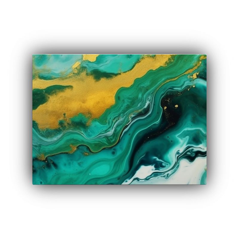 GENERICO - Fondo Acuarela Verde Dibujado Con Pincel Para Decoración 120x80cm