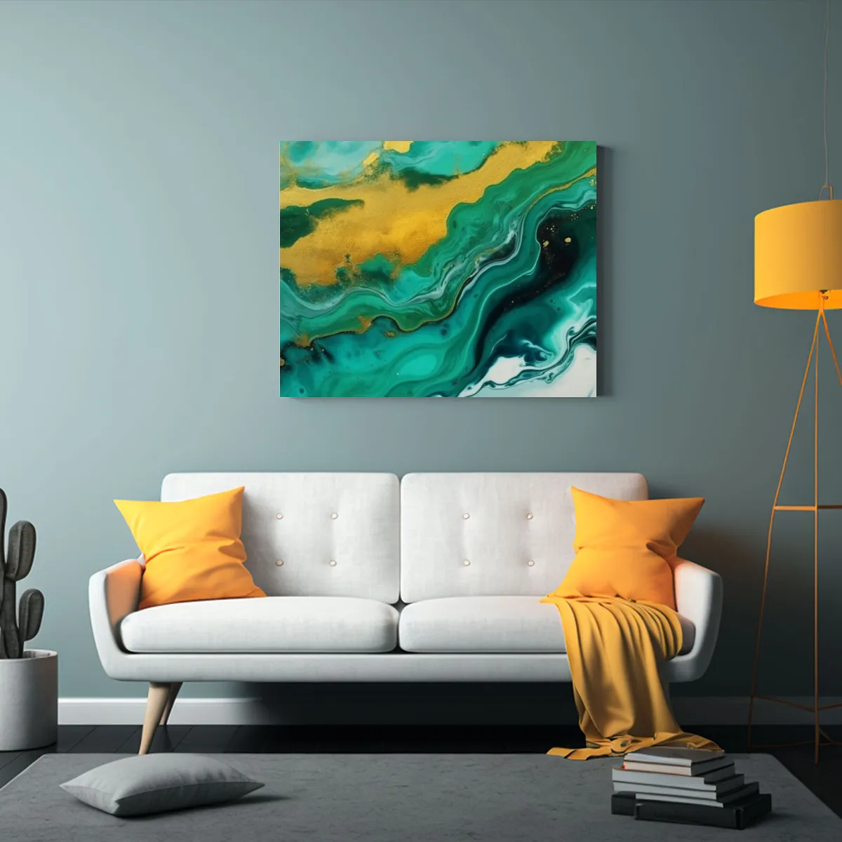 GENERICO - Fondo Acuarela Verde Dibujado Con Pincel Para Decoración 120x80cm