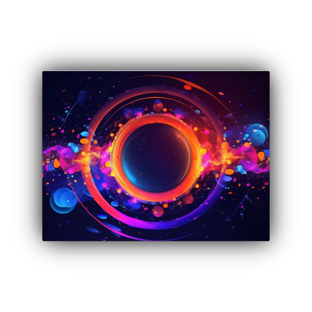 GENERICO - Fondo Plano Cósmico Circular Vibrante Con Estética Abstrac 120x80cm