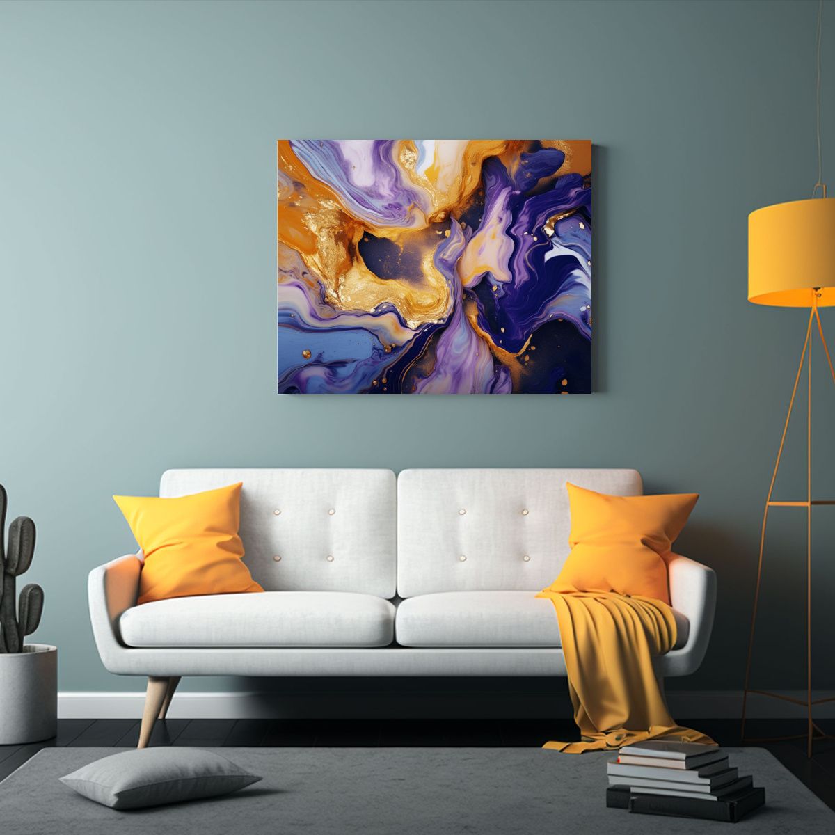 GENERICO - Fondo Mármol Abstracto Y Dorado Colección Salvia 120x80cm