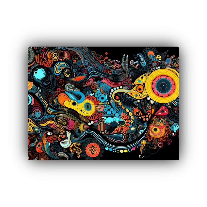 GENERICO - Cuadro Tela Abstracto Pop Art Psicodélico Con Movimiento So 120x80cm