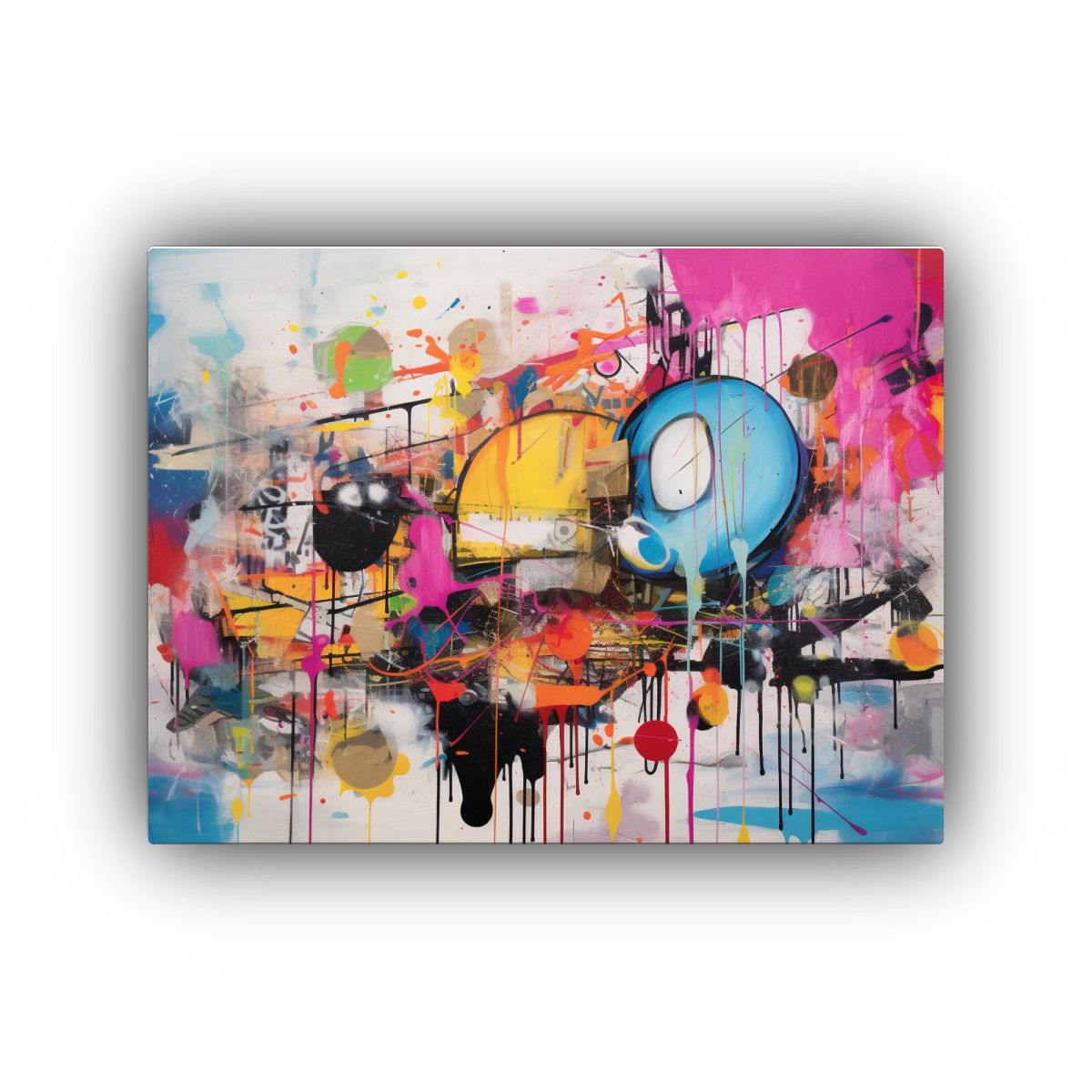 GENERICO - Pintura Graffiti Vintage Sobre Inteligencia Artificial En Li 120x80cm