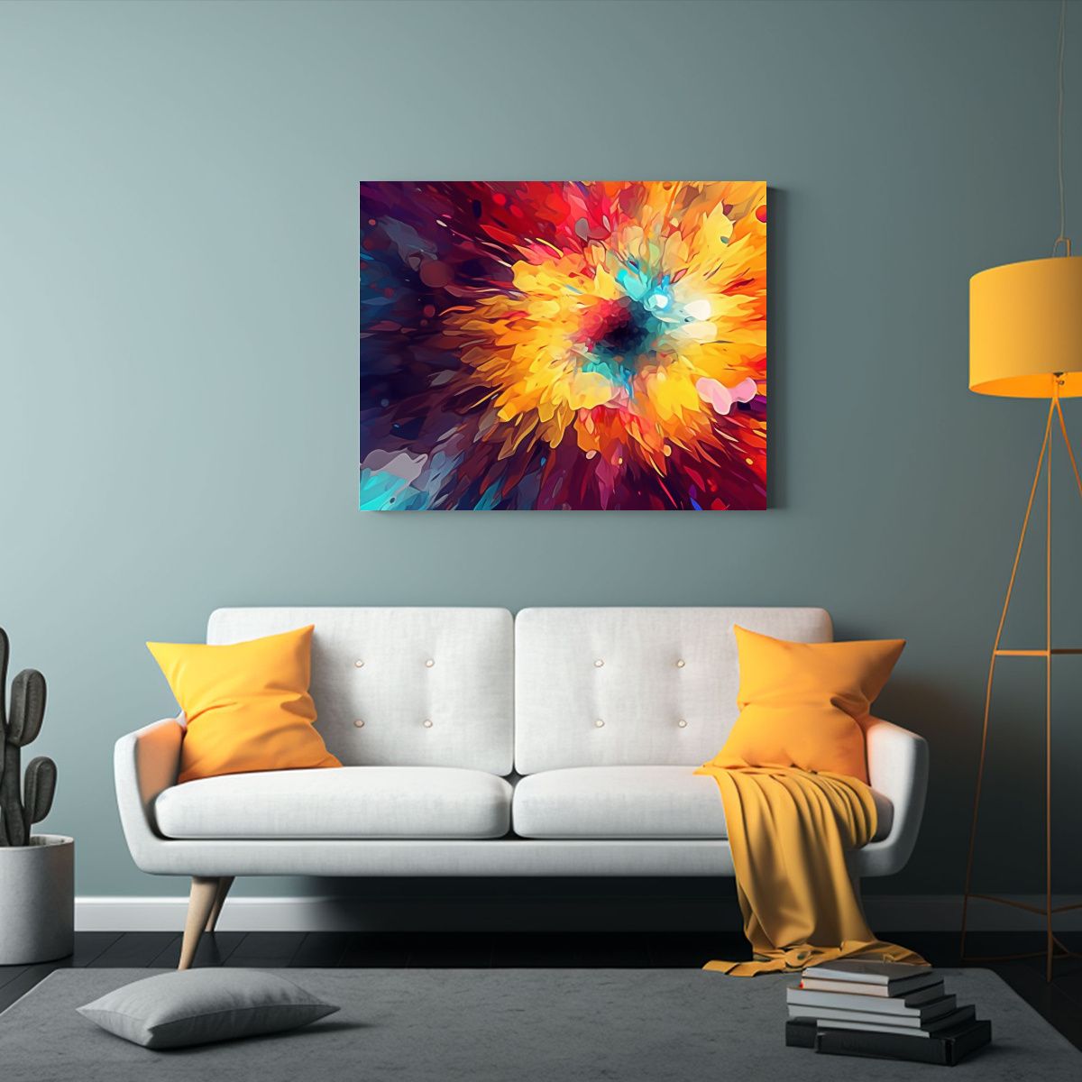 GENERICO - Pinturas Decorativas De Arte Abstracto Colorido Con Sensibil 120x80cm