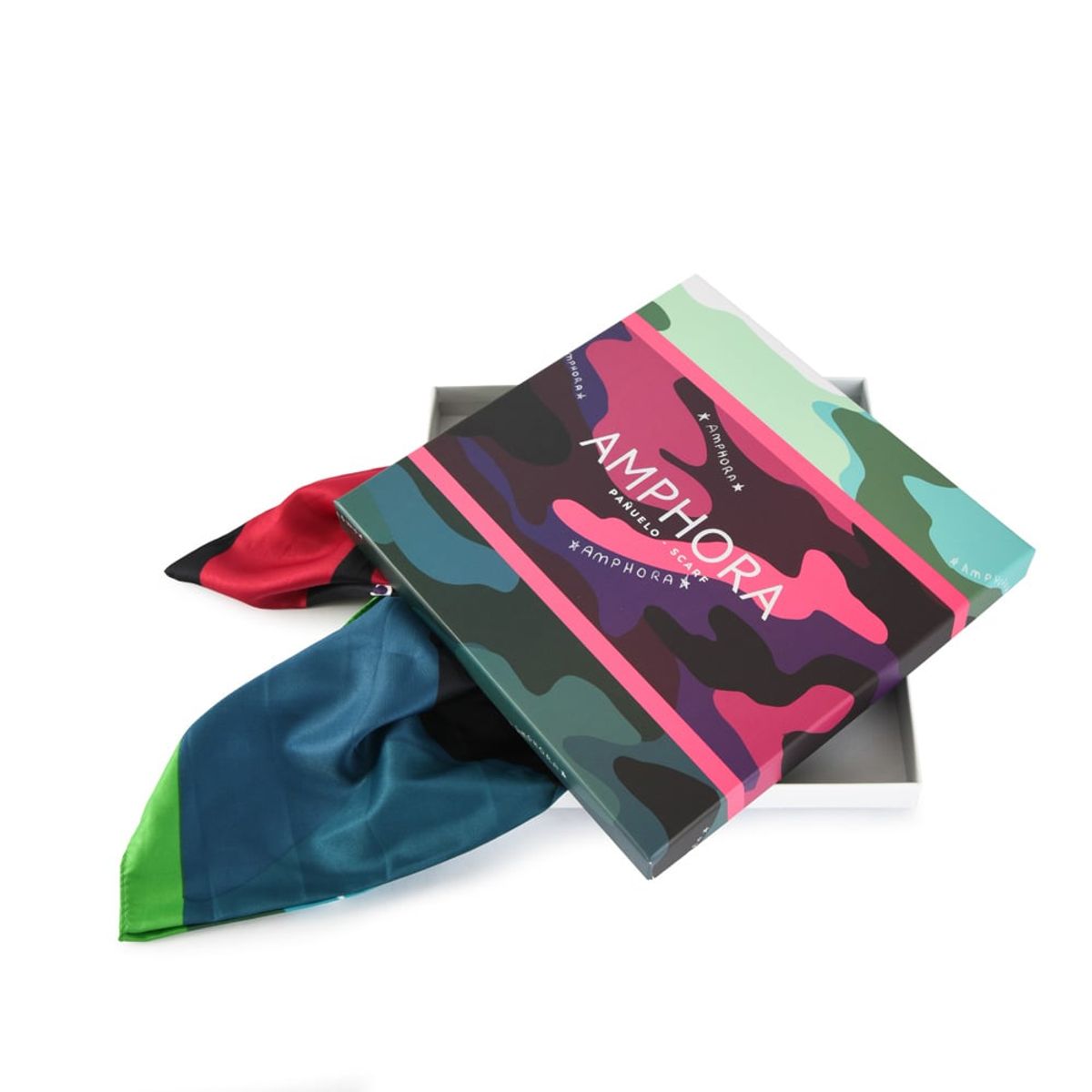 AMPHORA - Pañuelo elia verde oliva