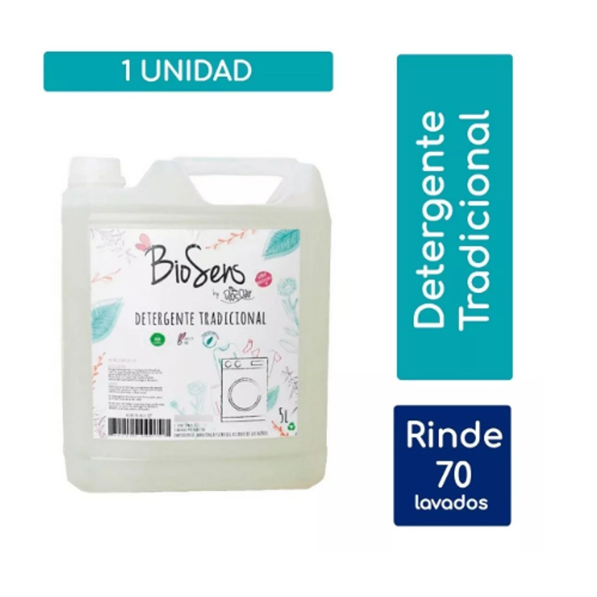 BIOSENS - Detergente Ecológico Biodegradable 5L Biosens