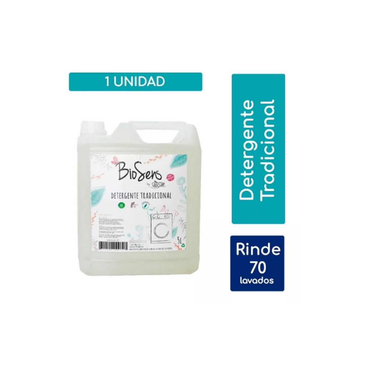 BIOSENS - Detergente Ecológico Biodegradable 5L Biosens