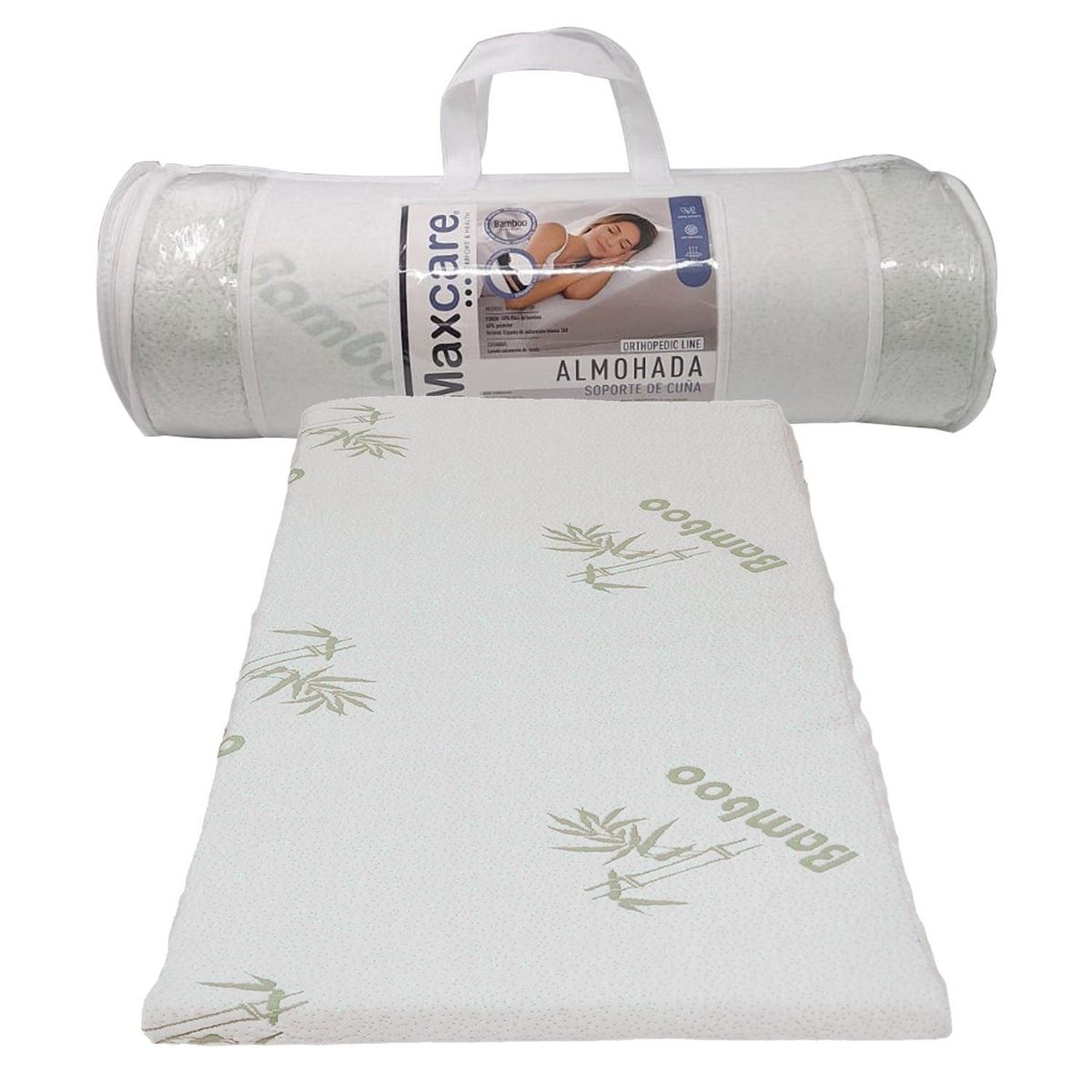 MAXCARE - Almohada Soporte De Cuña Adulto Viscoelastica 64x64x19 MAXCARE