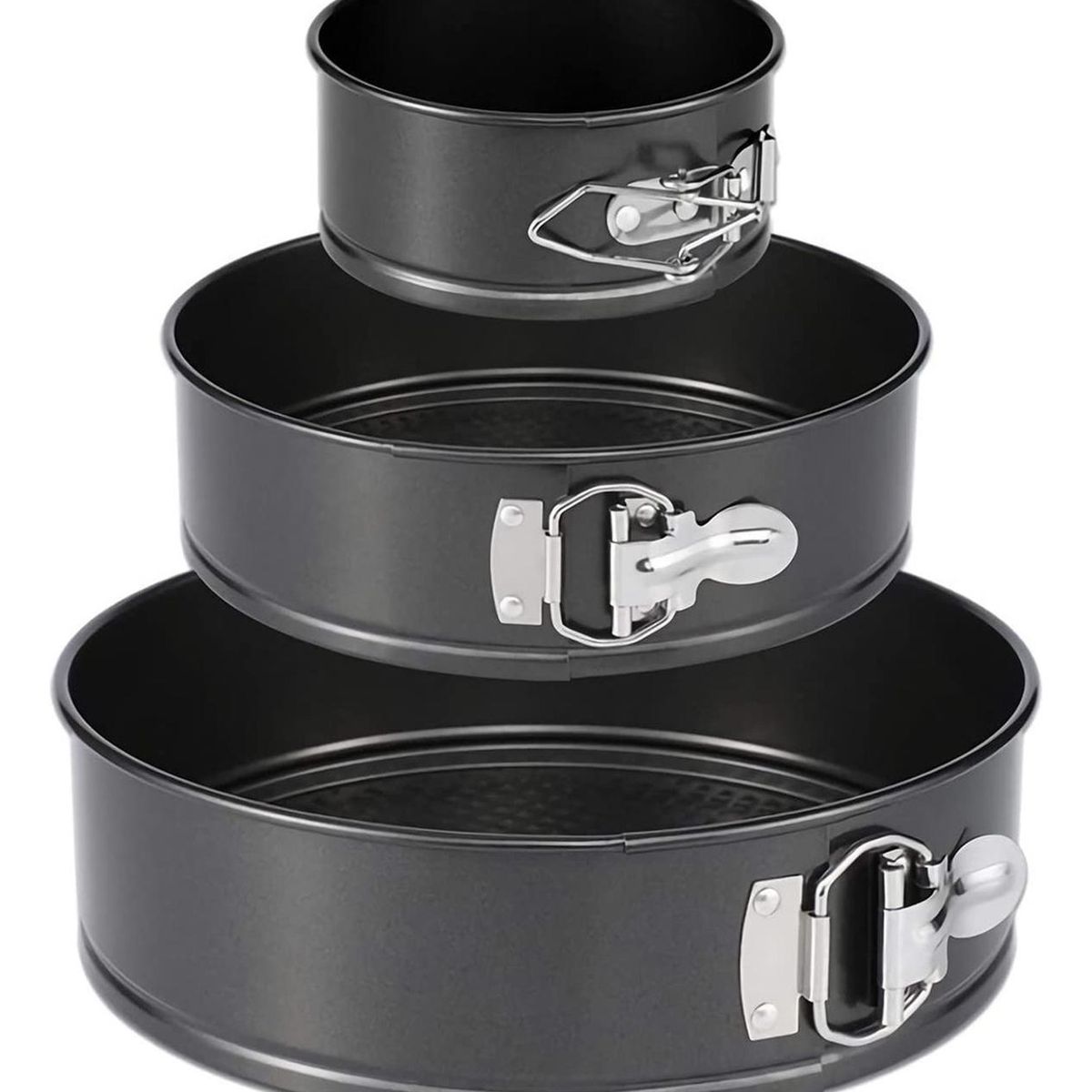 IMPORTCLICK - Set 3 Moldes Circular Desmontable Antiadherente Cocina - Gris Oscuro