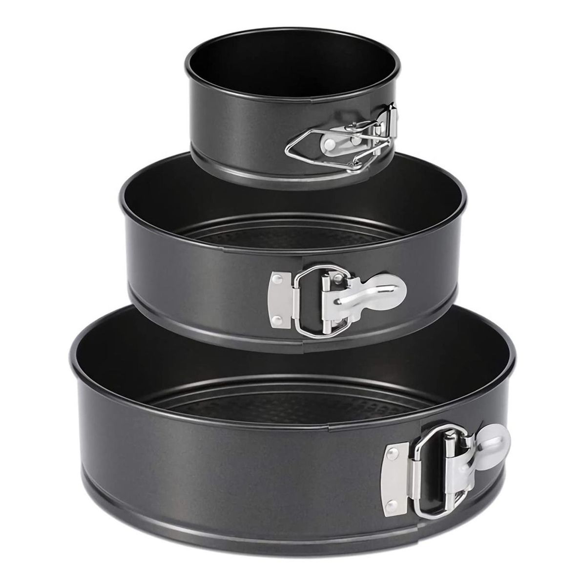 IMPORTCLICK - Set 3 Moldes Circular Desmontable Antiadherente Cocina - Gris Oscuro