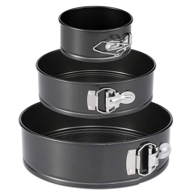 IMPORTCLICK - Set 3 Moldes Circular Desmontable Antiadherente Cocina - Gris Oscuro
