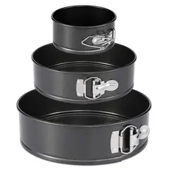 IMPORTCLICK - Set 3 Moldes Circular Desmontable Antiadherente Cocina - Gris Oscuro