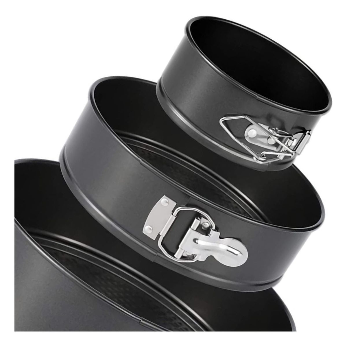 IMPORTCLICK - Set 3 Moldes Circular Desmontable Antiadherente Cocina - Gris Oscuro