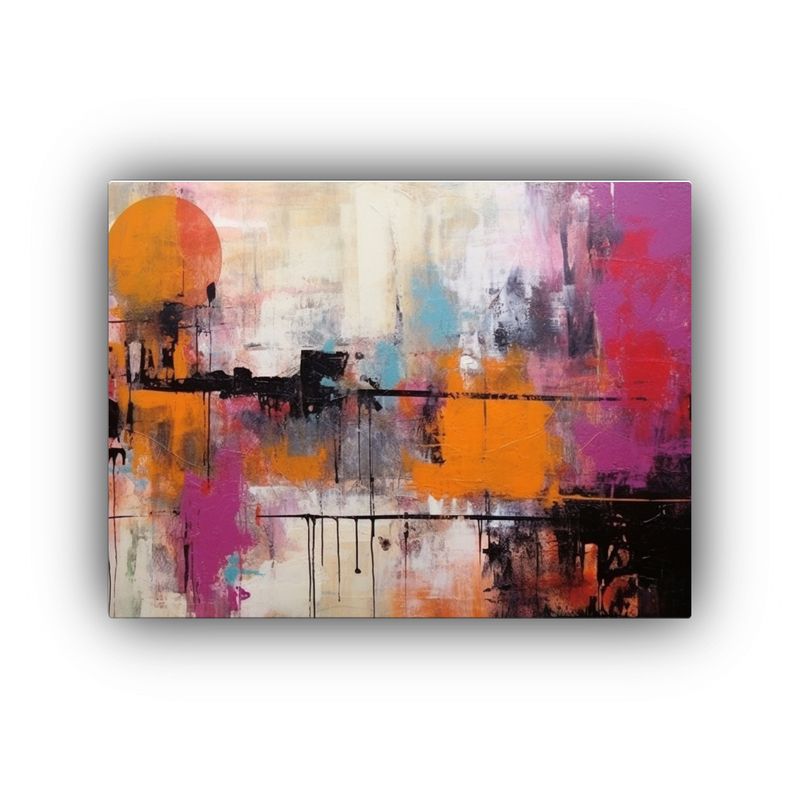 GENERICO - Pintura Abstracta Expresionista Sorprendente De Arte Movimie 120x80cm