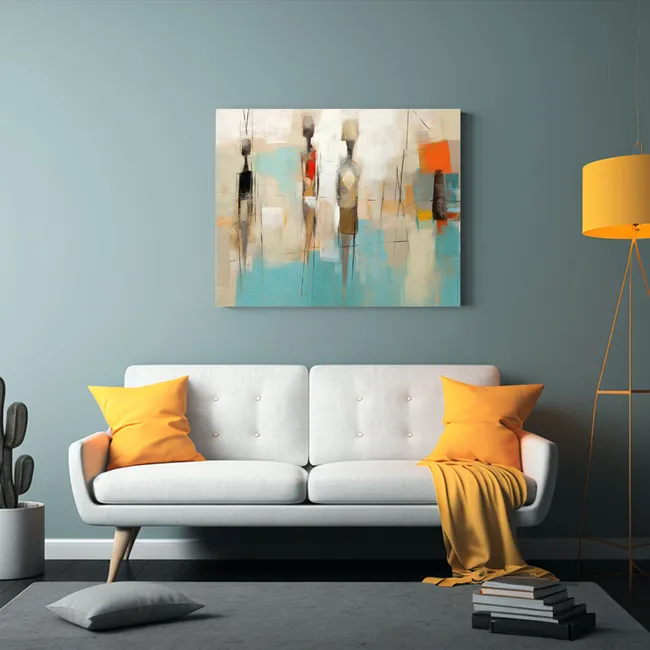 GENERICO - Pinturas De Decoración Abstracta Contemporánea Con Finas L 120x80cm