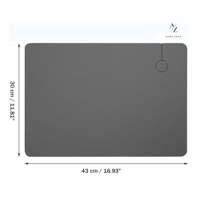 Imagen 2 del producto Set 4 Individuales Ecocuero Impermeables Antimanchas Reversibles Az