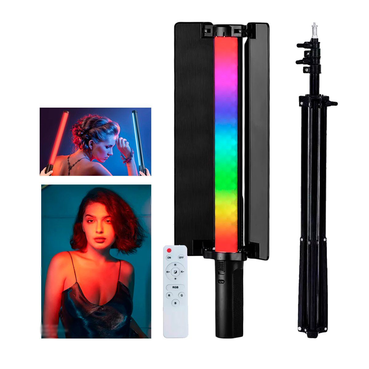 GENERICO - Lámpara Led Rgb De Fotografía Portátil Con Tripode Y Control