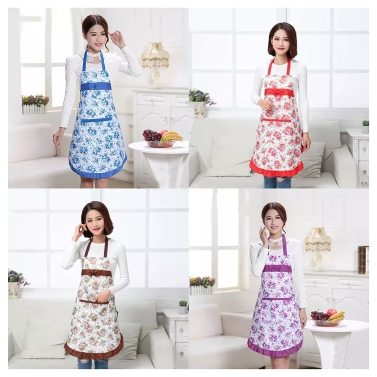 GENERICO - Delantal De Cocina Mujer Tela Adultos O Niños Repostería Color Surtido
