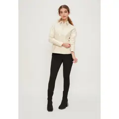 IO - Blusa Manga Larga Crudo Mujer